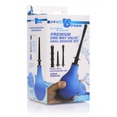 Анальный душ с 3 насадками Premium One-way Valve Anal Douche Set - XR Brands - купить с доставкой в Орске