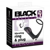 Черное эрекционное кольцо с анальной вибропробкой Vibrating Ring   Plug - Orion - в Орске купить с доставкой