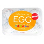 Набор из 6 мастурбаторов Tenga EGG Easy Beat с различным рельефом - Tenga - в Орске купить с доставкой