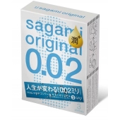 Ультратонкие презервативы Sagami Original 0.02 Extra Lub с увеличенным количеством смазки - 3 шт. - Sagami - купить с доставкой в Орске