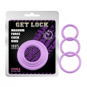 Набор из 3 сиреневых эрекционных колец Magnum Force Cock Ring - Chisa - в Орске купить с доставкой
