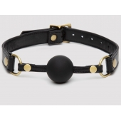Черный кляп-шар Bound to You Faux Leather Ball Gag - Fifty Shades of Grey - купить с доставкой в Орске
