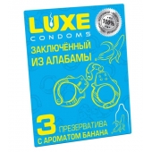 Презервативы  Заключенный из Алабамы  с ароматом банана - 3 шт. - Luxe - купить с доставкой в Орске