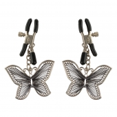 Зажимы на соски с бабочками Butterfly Nipple Clamps - Pipedream - купить с доставкой в Орске
