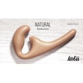 Бежевый безремневой страпон Seduction - 20,5 см. - Lola Games - купить с доставкой в Орске