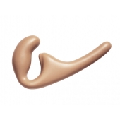 Бежевый безремневой страпон Seduction - 20,5 см. - Lola Games - купить с доставкой в Орске