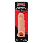 Телесная насадка EXTENDER WITH BALL STRAP 5.5 - 14 см. - Dream Toys - в Орске купить с доставкой