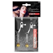 Оригинальные зажимы на соски с желтыми шариками - Notabu - купить с доставкой в Орске Оригинальные зажимы на соски с желтыми шариками - Notabu - купить с доставкой в Орске