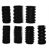 Набор из 7 черных насадок PENIS SLEEVES SET - Dream Toys - в Орске купить с доставкой