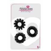 Набор из 3 черных эрекционных колец SET OF 3 COCKRINGS - Dream Toys - в Орске купить с доставкой