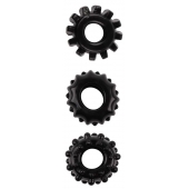 Набор из 3 черных эрекционных колец SET OF 3 COCKRINGS - Dream Toys - в Орске купить с доставкой