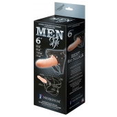 Телесный пустотелый харнесс MEN Style - 17,5 см. - LOVETOY (А-Полимер) - купить с доставкой в Орске