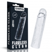 Прозрачная насадка-удлинитель Flawless Clear Penis Sleeve Add 1 - 15,5 см. - Lovetoy - в Орске купить с доставкой