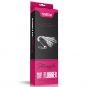 Серебристая плетка Struggle My Flogger с черной ручкой - 45 см. - Lovetoy - купить с доставкой в Орске