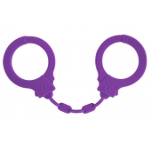 Фиолетовые силиконовые наручники Suppression - Lola Games - купить с доставкой в Орске