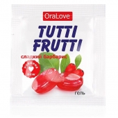 Гель-смазка Tutti-frutti со вкусом барбариса - 4 гр. - Биоритм - купить с доставкой в Орске