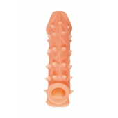Телесная закрытая насадка с пупырышками Cock Sleeve Size M - 15,6 см. - KOKOS - в Орске купить с доставкой
