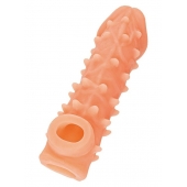 Телесная закрытая насадка с пупырышками Cock Sleeve Size L - 17,6 см. - KOKOS - в Орске купить с доставкой