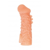 Телесная закрытая насадка с шершавой головкой Cock Sleeve Size M - 15,6 см. - KOKOS - в Орске купить с доставкой