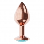 Пробка цвета розового золота с малиновым кристаллом Diamond Topaz Shine L - 8,3 см. - Lola Games - купить с доставкой в Орске