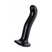Черный стимулятор для пар P G-Spot Dildo Size M - 18 см. - Strap-on-me - в Орске купить с доставкой