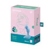 Голубой анальный вибростимулятор Deep Driver - 11,2 см. - Satisfyer - в Орске купить с доставкой