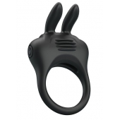 Черное эрекционное кольцо с вибрацией Davion - Baile - в Орске купить с доставкой