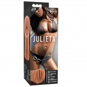 Мастурбатор-вагина цвета карамели Julieta с вибрацией - Blush Novelties - в Орске купить с доставкой