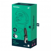 Черный анальный вибратор Hot Passion с функцией нагрева - Satisfyer - в Орске купить с доставкой