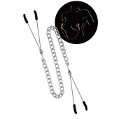 Регулируемые зажимы для сосков Sweet Caress Nipple Chain - Sweet Caress - купить с доставкой в Орске Регулируемые зажимы для сосков Sweet Caress Nipple Chain - Sweet Caress - купить с доставкой в Орске