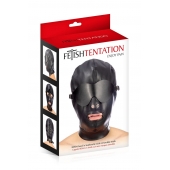 Маска-шлем с отверстием для рта и съемными шорами - Fetish Tentation - купить с доставкой в Орске