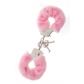 Металлические наручники с розовой меховой опушкой METAL HANDCUFF WITH PLUSH PINK - Dream Toys - купить с доставкой в Орске