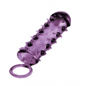 Закрытая фиолетовая насадка с пупырышками SAMURAI PENIS SLEEVE PURPLE - 14,5 см. - NMC - в Орске купить с доставкой