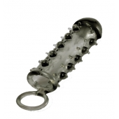 Дымчатая стимулирующая насадка с закрытой головкой SAMURAI PENIS SLEEVE BLACK - 14,5 см. - NMC - в Орске купить с доставкой