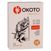 Тонкие презервативы OKOTO Thin Extra Soft - 3 шт. - Sitabella - купить с доставкой в Орске