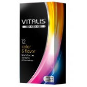 Цветные ароматизированные презервативы VITALIS PREMIUM color   flavor - 12 шт. - Vitalis - купить с доставкой в Орске