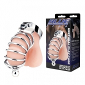 Серебристая клетка для члена Urethral Play Cage - BlueLine - купить с доставкой в Орске