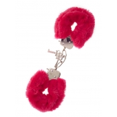 Металлические наручники с красной меховой опушкой METAL HANDCUFF WITH PLUSH RED - Dream Toys - купить с доставкой в Орске