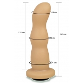 Телесная рельефная насадка Harness - 14,2 см. - LOVETOY (А-Полимер) - купить с доставкой в Орске