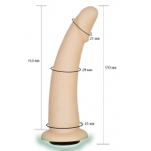Телесная гладкая насадка-фаллоимитатор Harness - 17 см. - LOVETOY (А-Полимер) - купить с доставкой в Орске