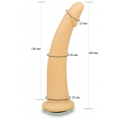 Телесная гладкая насадка-фаллоимитатор Harness - 20 см. - LOVETOY (А-Полимер) - купить с доставкой в Орске