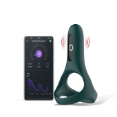 Изумрудное виброкольцо Magic Motion Rise с подхватом мошонки - Magic Motion - в Орске купить с доставкой