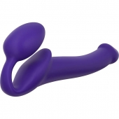 Фиолетовый безремневой страпон Silicone Bendable Strap-On - size M - Strap-on-me - купить с доставкой в Орске
