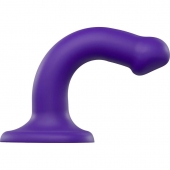 Фиолетовый фаллоимитатор-насадка Strap-On-Me Dildo Dual Density size S - 17 см. - Strap-on-me - купить с доставкой в Орске
