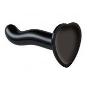 Черный фаллоимитатор-насадка Strap-On-Me P G spot Dildo size S - 16,4 см. - Strap-on-me - купить с доставкой в Орске