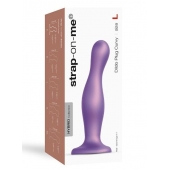 Фиолетовая насадка Strap-On-Me Dildo Plug Curvy size L - Strap-on-me - купить с доставкой в Орске