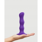 Фиолетовая насадка Strap-On-Me Dildo Geisha Balls size M - Strap-on-me - купить с доставкой в Орске
