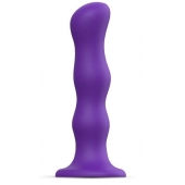 Фиолетовая насадка Strap-On-Me Dildo Geisha Balls size M - Strap-on-me - купить с доставкой в Орске