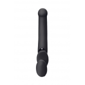 Черный безремневой вибрострапон Silicone Bendable Strap-On - size XL - Strap-on-me - купить с доставкой в Орске