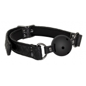 Черный кляп-шарик BALL GAG DIAMOND - Dream Toys - купить с доставкой в Орске